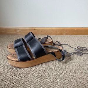 Ankle Lace Platform Clogs